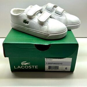 Lacoste Marcel White Sneakers for Toddler 6 Velcro